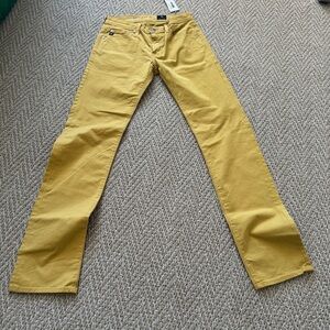 AG Adriano Goldschmied Men's Slim Jeans in Yellow